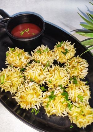 A picture of 'Healthy Stuffed Rice balls'.