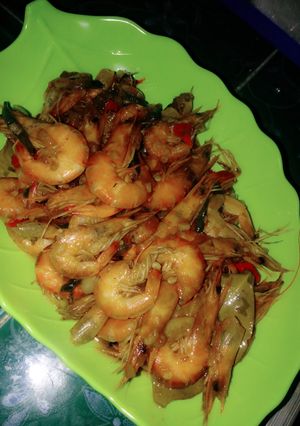 Foto resep Tumis udang saus tiram