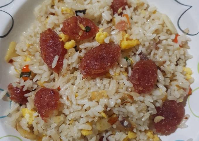 Resep Nasi goreng lap chiong (non halal) Anti Gagal