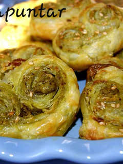 Una foto de Palmeritas saladas de Pesto