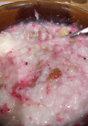 A picture of Red Alamang Congee.