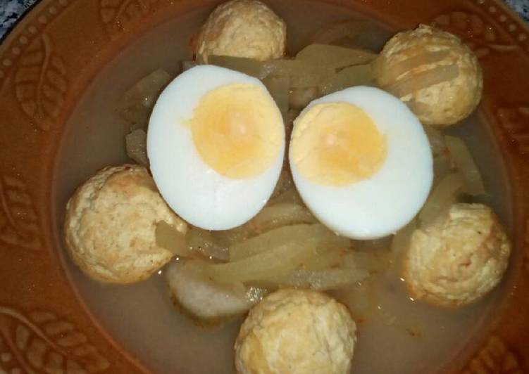 Cara mudah Menyiapkan Lontong Lodeh (sehat ga pake santan) yang enak