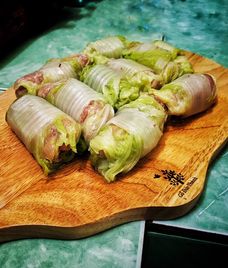 bắp sú cuộn thịt