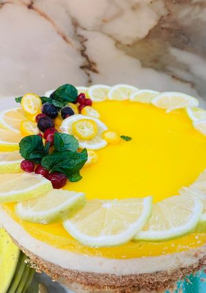 صورة لوصفة ليمون تشيز كيك🍋🍋🍋🍋🍋Lemon Cheesecake
