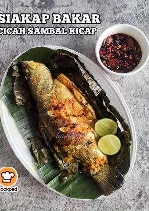 Gambar Siakap Bakar Cicah Sambal Kicap