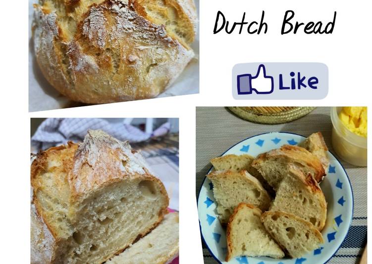 Resep Homemade Dutch Oven Bread (no knead) Anti Gagal