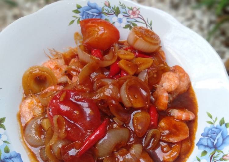 Shrimp with Bamboe Sweet & Sour Sauce