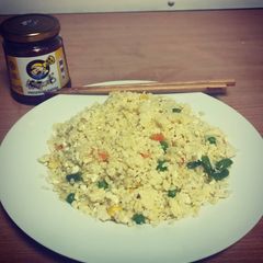 Golden Fried Rice(gold rimming silver) A picture of Golden Fried Rice(gold rimming silver).