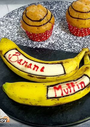 A picture of Eggless Banana Muffins (Thepastryboy).