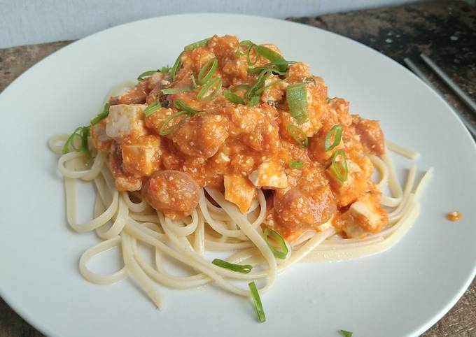 Resep Spaghetti bolognese with tofu