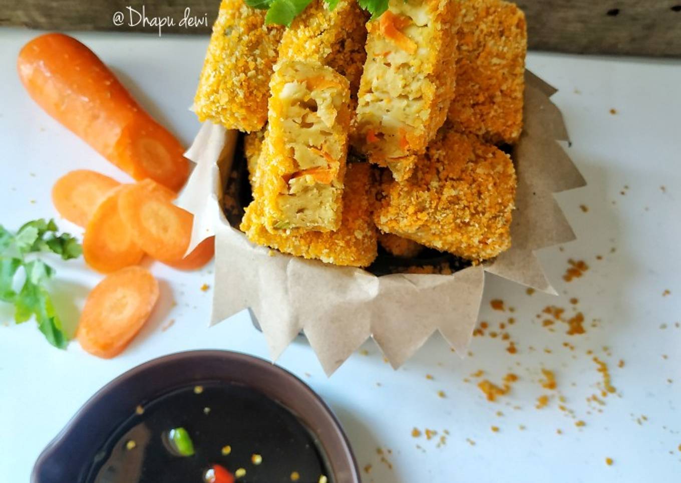 Nugget Tempe Wortel Keju versi panggang