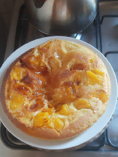Una foto de Torta de Duraznos en sartén