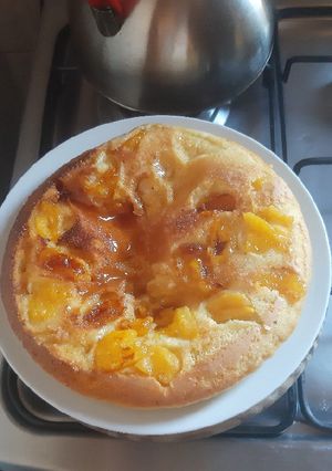 Una foto de Torta de Duraznos en sartén