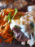 Marucha al verdeo gratinada con zanahoria, apio y parmesano