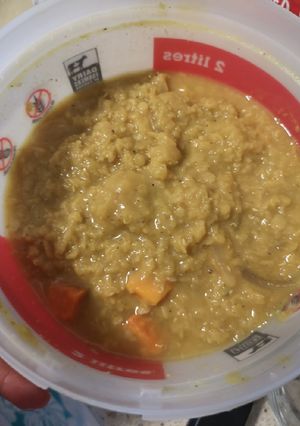 Una foto de Lentejas Rojas Partidas al Curry