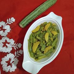 A picture of Ridge Gourd Potato Sabji.