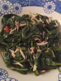 Foto resep Tumis Daun Ubi campur teri