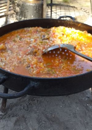 Una foto de Guiso de arroz al disco