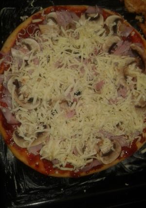 A picture of Home made pizza.