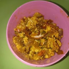 Egg bhurji A picture of Egg bhurji.