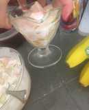 Postre con frutas en almíbar🍑🍐🍍