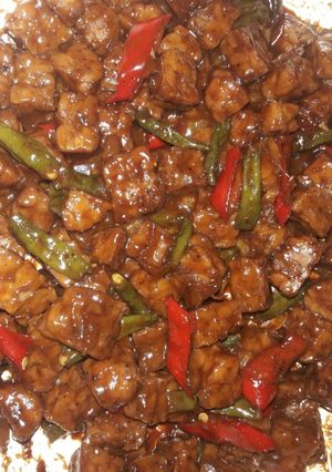 Foto resep Tumis rendang tempe kacang panjang