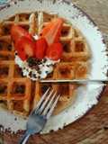 Waffle de avena y proteína