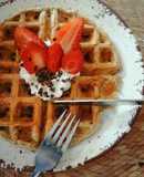 Waffle de avena y proteína