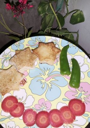 A picture of One bite chicken sandwich.