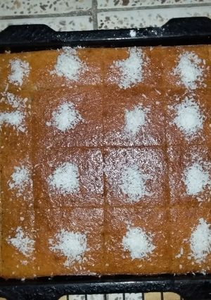صورة لوصفة بسبوسة بجوز الهند