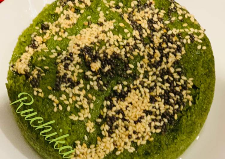 Recipe of Perfect Spinach Rava Dhokla