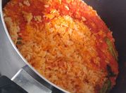 Una foto de arroz rojo