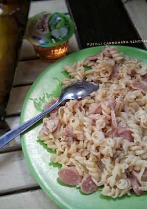 Foto resep Fusilli carbonara