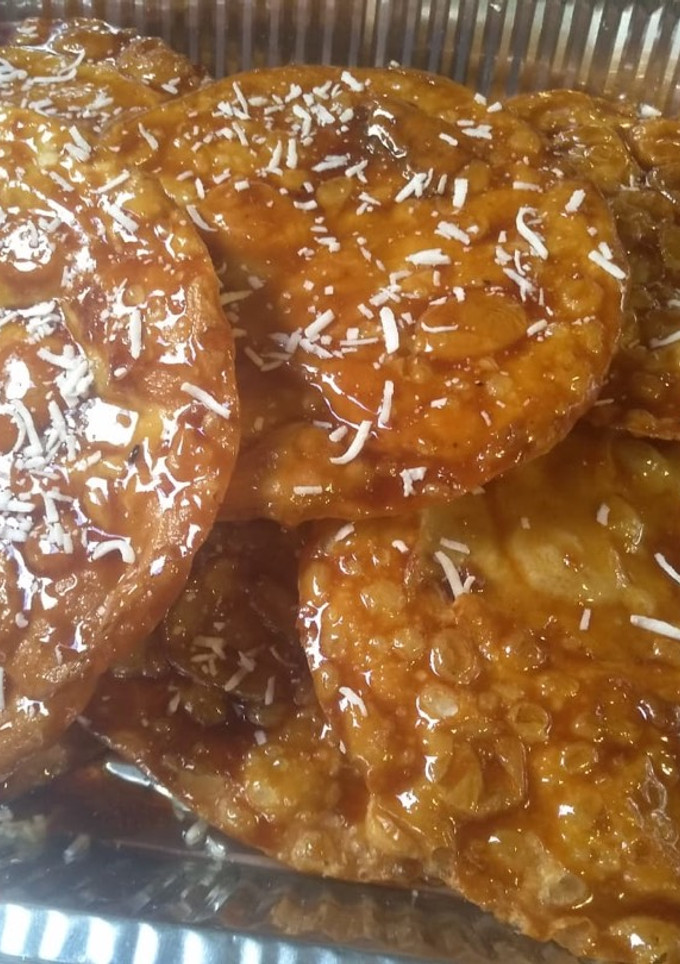 Una foto de Buñuelos con caramelo y coco