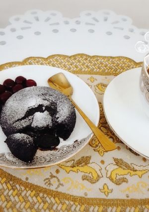عکسی از دستور لاوا کیک شکلاتی