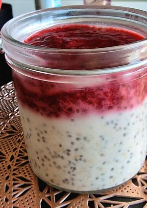 Une photo de Porridge framboise
