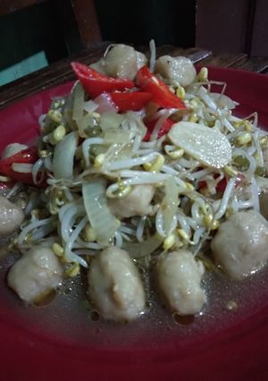 Foto resep Tumis tauge baso saus tiram
