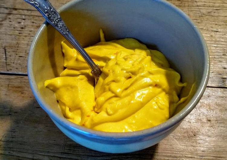 Recipe of Any-night-of-the-week Saffron aioli (best garlic mayo ever)