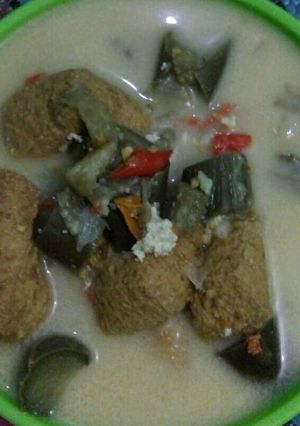 Foto resep Sayur Terong Tahu Magic Com ala Kos an
