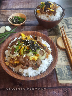 Foto resep Beef and Egg Donburi
