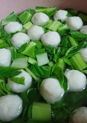 Hình của món Canh cải thìa cá viên.