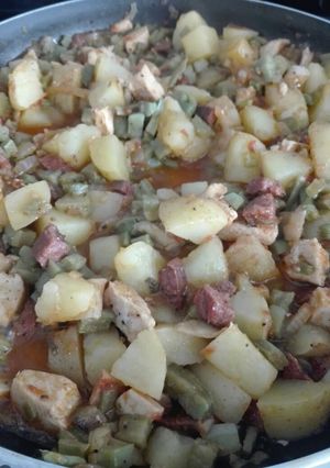 Una foto de Guisado alambre mixto