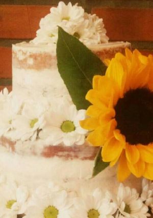 Foto di Naked Cake in stile "Shabby chic"
