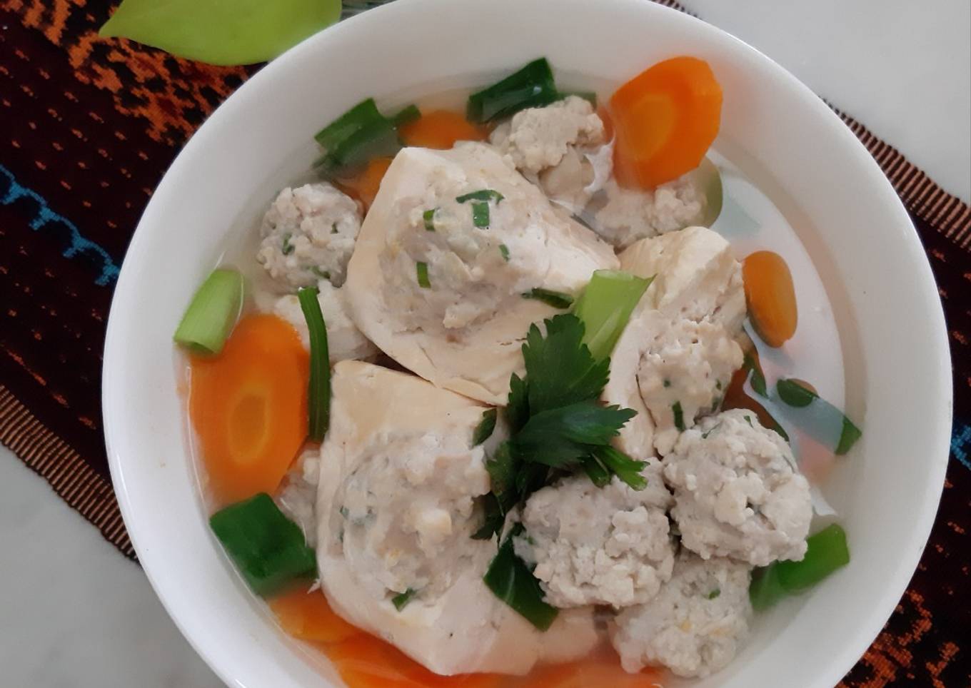 Soup Tahu Bakso (ayam cincang)