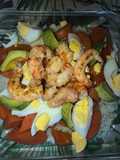 Ensalada tibia de camarones 👌