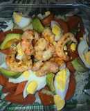 Ensalada tibia de camarones 👌