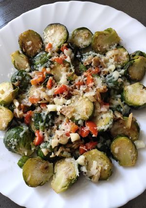 A picture of Baked Brussels.