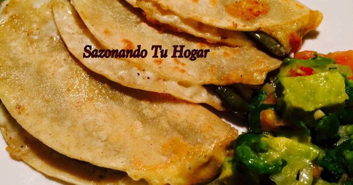 Quesadillas de nopal y queso💖 Receta de Mary S Cuellar💓Sazonando Tu