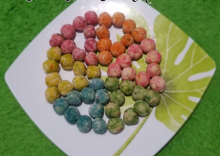 Resep Bola Bola Susu Rainbow, Enak Banget