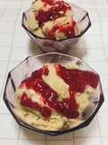 Helado de Plátano Cremoso con Mermelada de Cerezas!